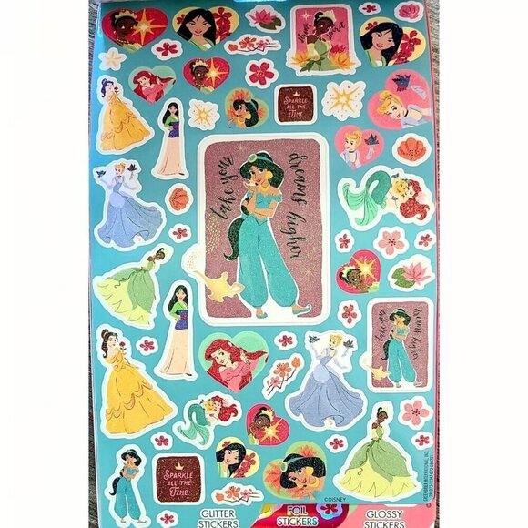 ๐3/$15๐ Disney Princesses Stickers (Over 150 Puffy, Glitter, Foil & Glossy) - Picture 3 of 6
